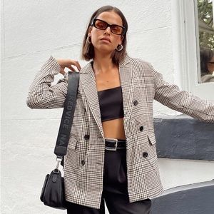 Princess Polly Mrs Nancy Blazer Beige